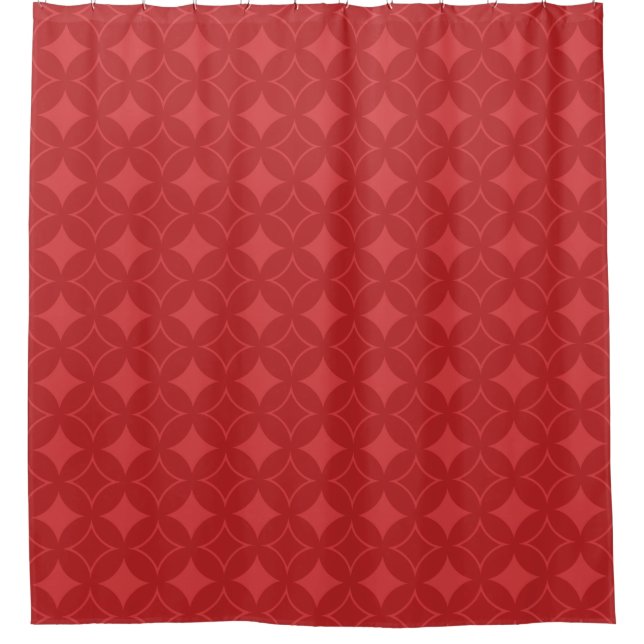 Cortina Para Box Padrão de shippo vermelho (Frente)