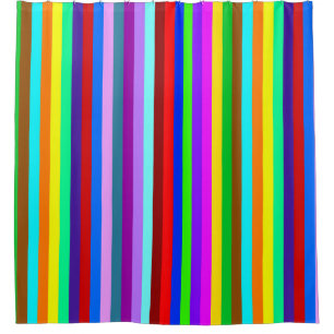 Cortina Para Box Padrão de Stripes colorido HOLI + suas ideias