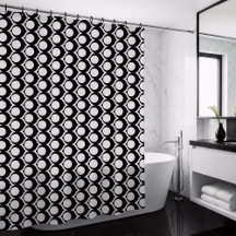 Padrão de Treliça de Círculo Preto e Branco Modern