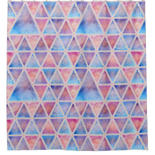 Cortina Para Box Padrão de triângulos de Mandala