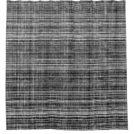 Cortina Para Box Padrão de verificação de Cinza, branco e preto