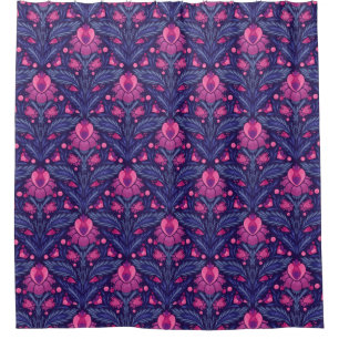Cortina Para Box Padrão decorativo com corações