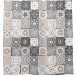 Cortina Para Box Padrão do Azulejo marroquino