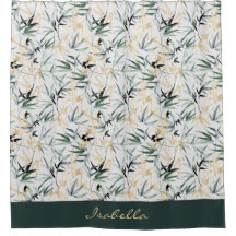 Padrão Dourado de bambu verde com aquarela japones