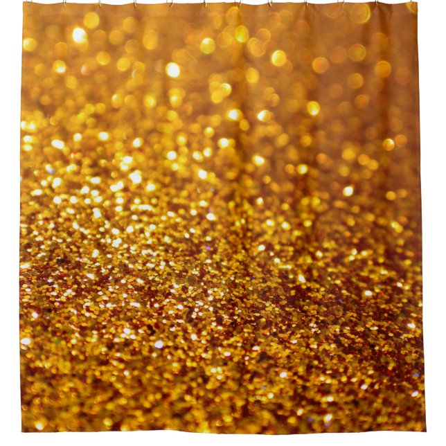 Cortina Para Box Padrão Dourado de brilho (Frente)