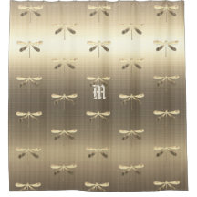 Padrão Dourado do Monograma da Dragonfly
