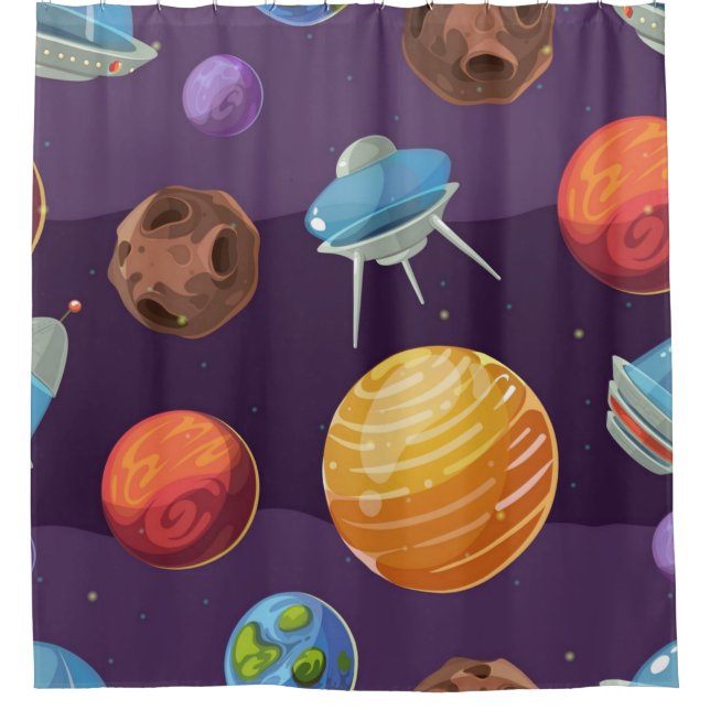 Cortina Para Box Padrão espacial (Frente)