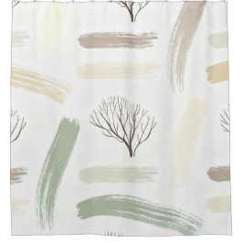 Cortina Para Box Padrão Estético Minimal de Inverno Aconchegante