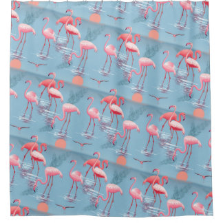 Cortina Para Box Padrão Flamingos 1