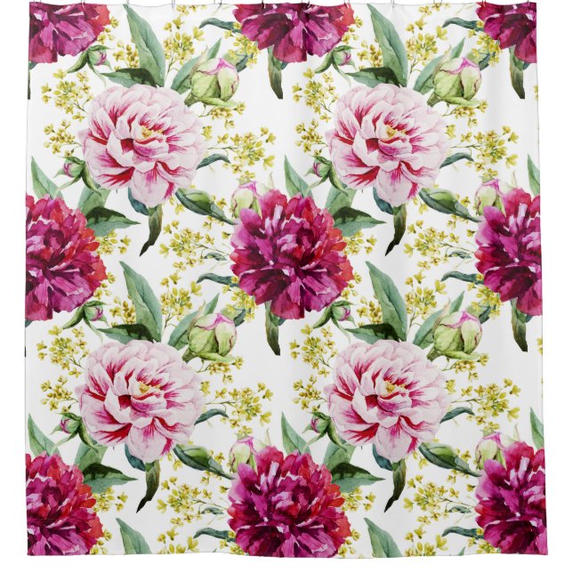 Cortina Para Box Padrão Floral (Frente)