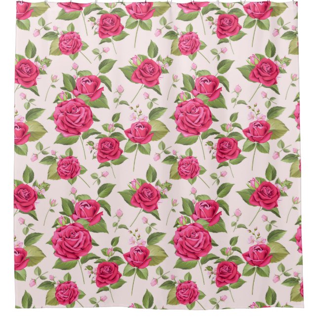 Cortina Para Box Padrão Floral (Frente)