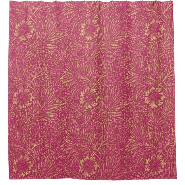 Cortina Para Box Padrão floral amarelo-claro-rosa-néon-vírgula (Frente)