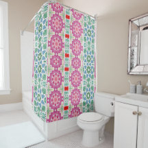 Padrão floral boêmio Design de mosaico em aquarela