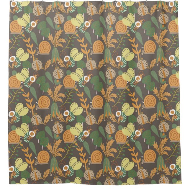Cortina Para Box Padrão Floral bonito (Frente)