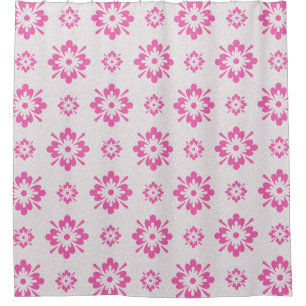 Cortina Para Box Padrão floral rosa