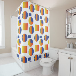 Cortina Para Box padrão geométrico abstrato