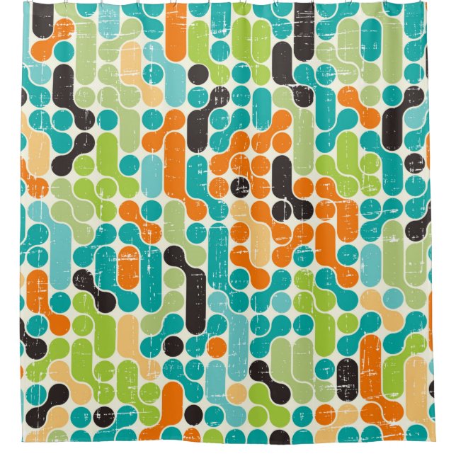 Cortina Para Box Padrão geométrico abstrato sem costura (Frente)