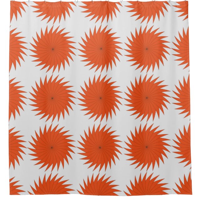 Cortina Para Box padrão geométrico de abstrato com faixas, linhas.  (Frente)