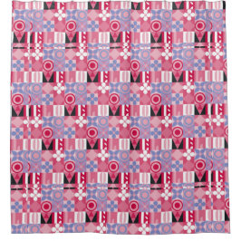 Cortina Para Box padrão geométrico de impressão