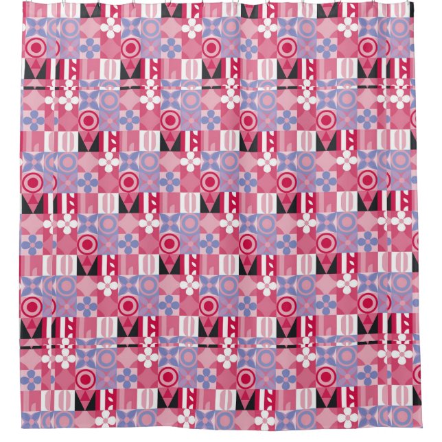 Cortina Para Box padrão geométrico de impressão (Frente)