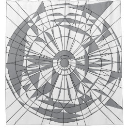 Cortina Para Box Padrão Geométrico de Mandala