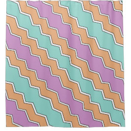 Cortina Para Box Padrão Geométrico ZigZag