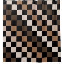 Padrão Gingham Preto-Castanho Verificado