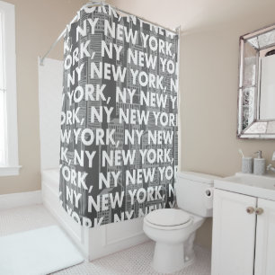 Cortina Para Box Padrão Gráfico NY NOVA YORK