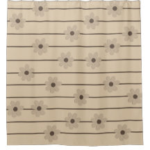 Padrão Horizontal Stripe Castanho Khaki Flor Y2K