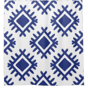Cortina Para Box Padrão Ikat Têxtil étnica tribal Americano