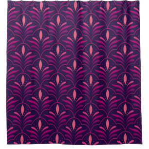 Cortina Para Box Padrão Invisível Ornamental Vintage. Geomet