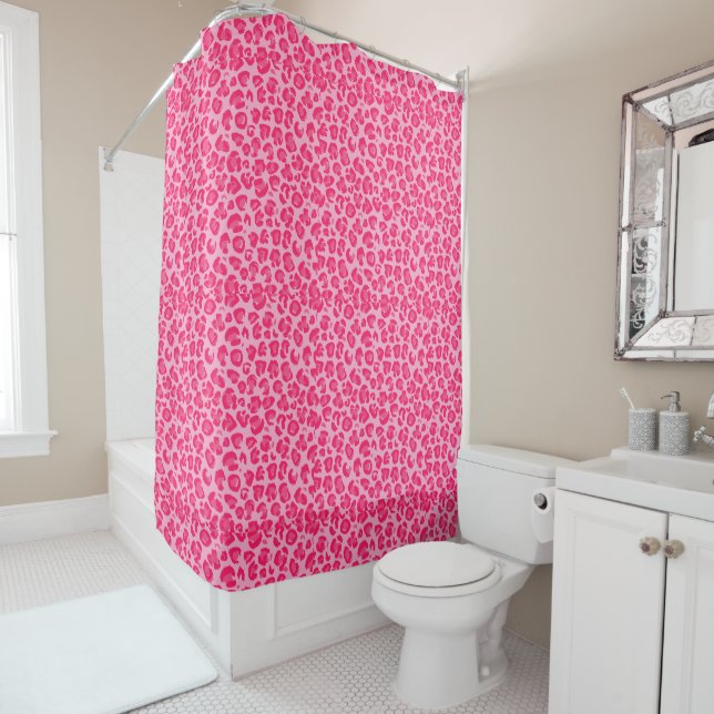 Cortina Para Box Padrão-leopardo rosa (In Situ)