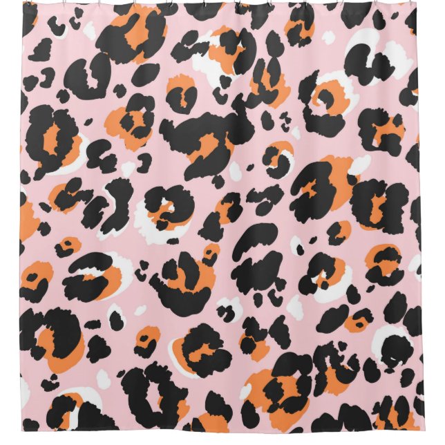 Cortina Para Box Padrão leopardo sem problemas. Textura clássica de (Frente)