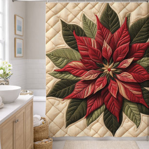 Cortina Para Box Padrão Matelassê Poinsettia Creme