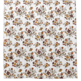 Cortina Para Box Padrão mediterrânico das Flores de Boho Retro