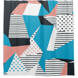 Cortina Para Box Padrão Memphis: Tendência Abstrato minimalista