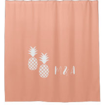 Padrão Moderno de Abacaxi Branco Rosa-Rosa