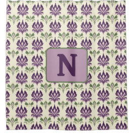 Cortina Para Box Padrão Ornamental Lily Motif