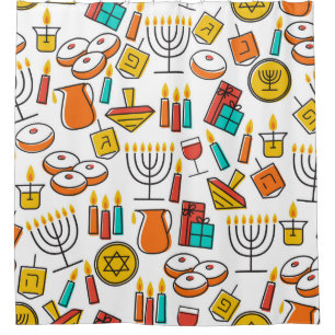 Cortina Para Box Padrão perfeito de Hanukkah. Jewish Holiday Hanuk
