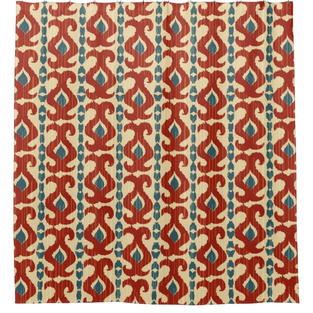 Cortina Para Box Padrão perfeito Ikat (Frente)