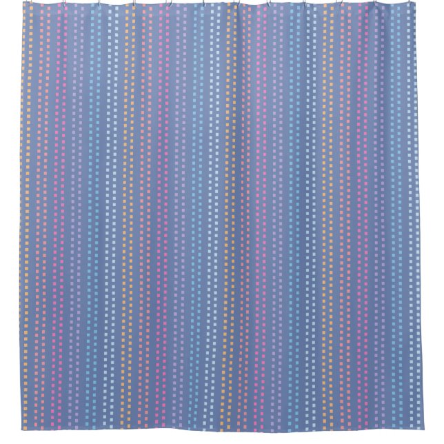 Cortina Para Box Padrão quadrado multicolorido (Frente)