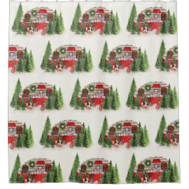 Cortina Para Box Padrão Russo do Camper de Reboque de Natal