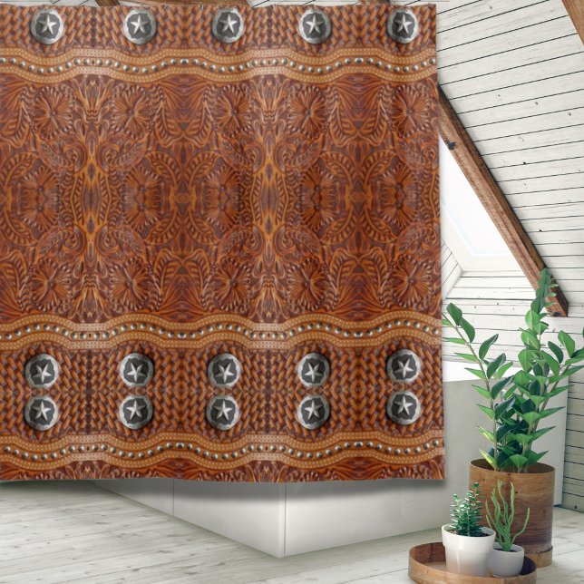 Cortina Para Box Padrão Rustic Southwest Cowboy Oeste (Rustic Southwest Cowboy Western Country Pattern Shower Curtain)