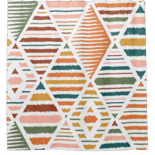 Cortina Para Box Padrão Seamless Argyle Tribal Étnico