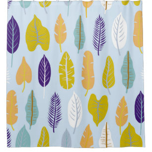 Cortina Para Box Padrão sem costura com floresta tropical silvestre