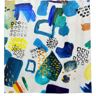 Cortina Para Box Padrão sem costura feito por traçados de tinta des