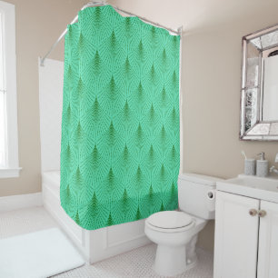 Cortina Para Box Padrão sem desobediência verde do deco de arte ver