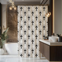 Padrão sem soldadura de art-deco preto e branco