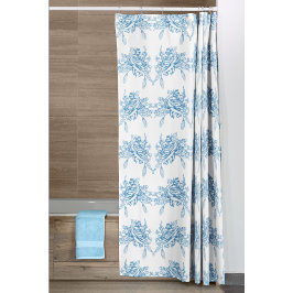 Cortina Para Box Padrão Toile Francês Azul