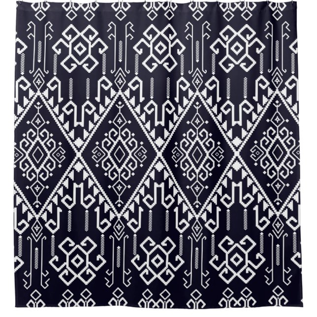 Cortina Para Box Padrão tribal contínuo (Frente)